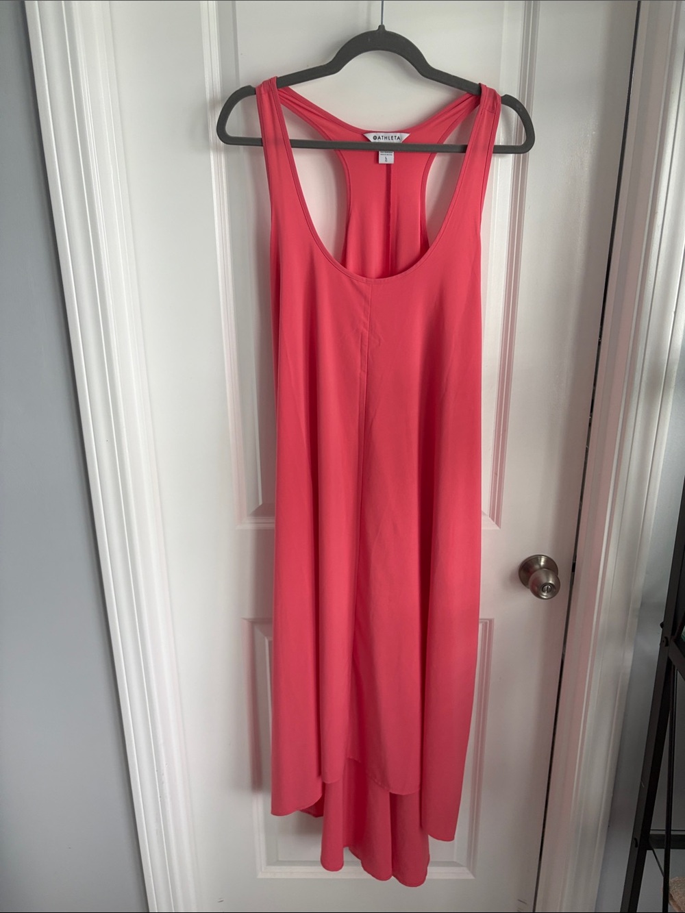 Athleta Coral High-Low Racerback Maxi Dress